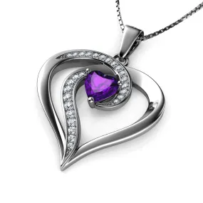 DEPHINI Elegant purple necklace for Women 925 sterling silver pendant