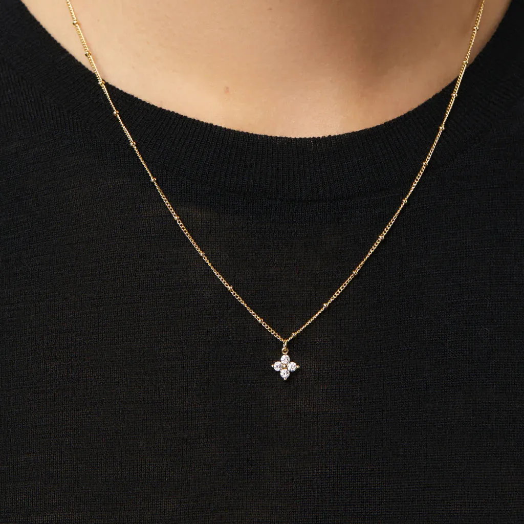 Diamond Clover Pendant Necklace