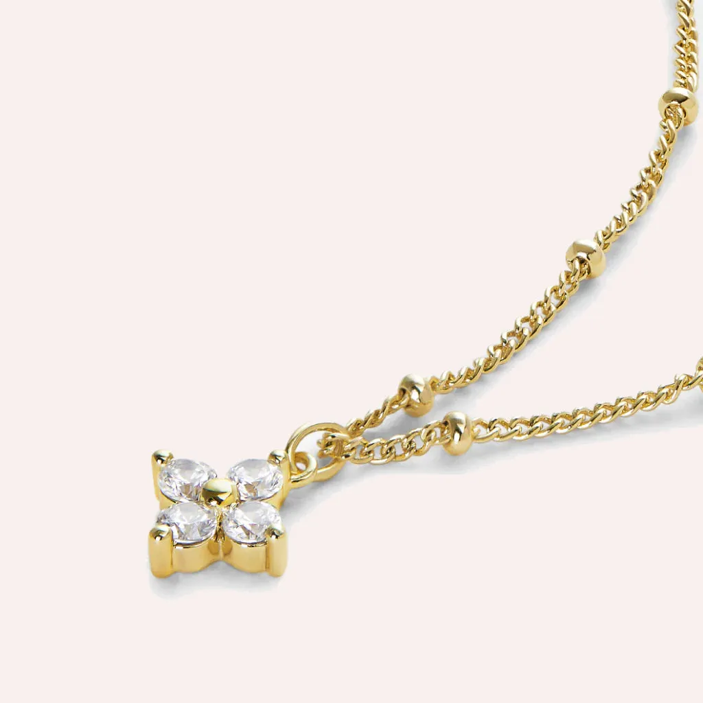 Diamond Clover Pendant Necklace