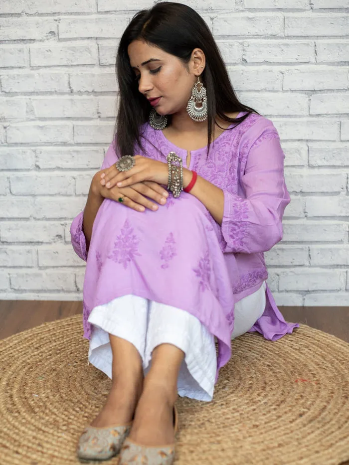 Diva Dyed Chikankari Long Kurta