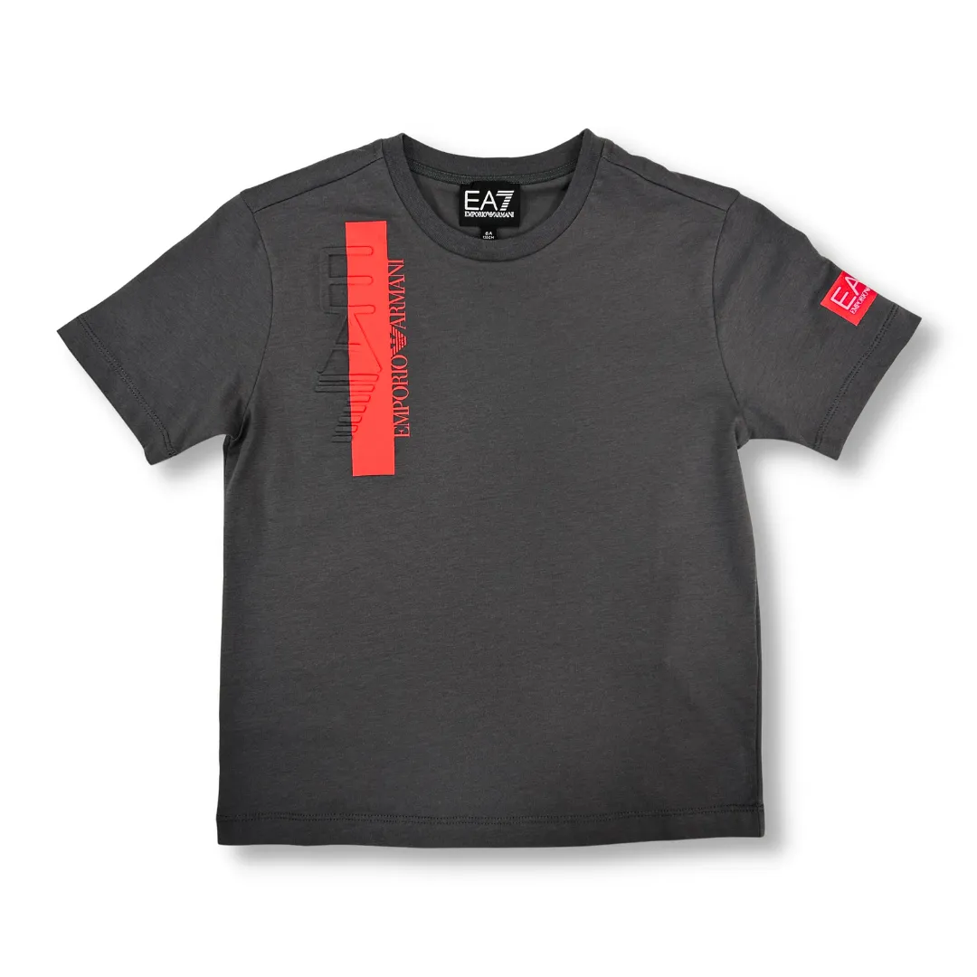 EA7 Boys Grey Logo T-Shirt_3RBT63-BJ02Z