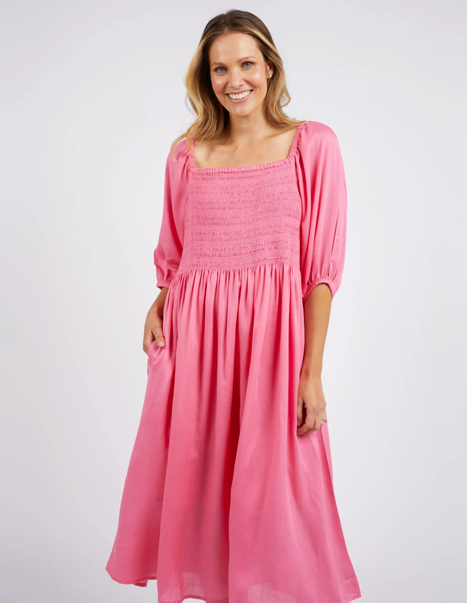 Elm Dusk Midi Dress - Pink Lemonade