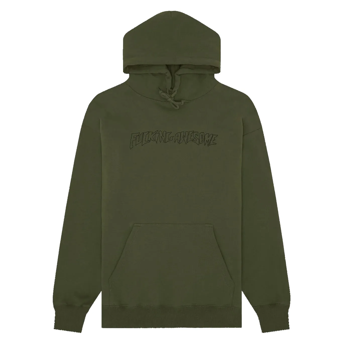 FA Outline Stamp Hoodie Olive