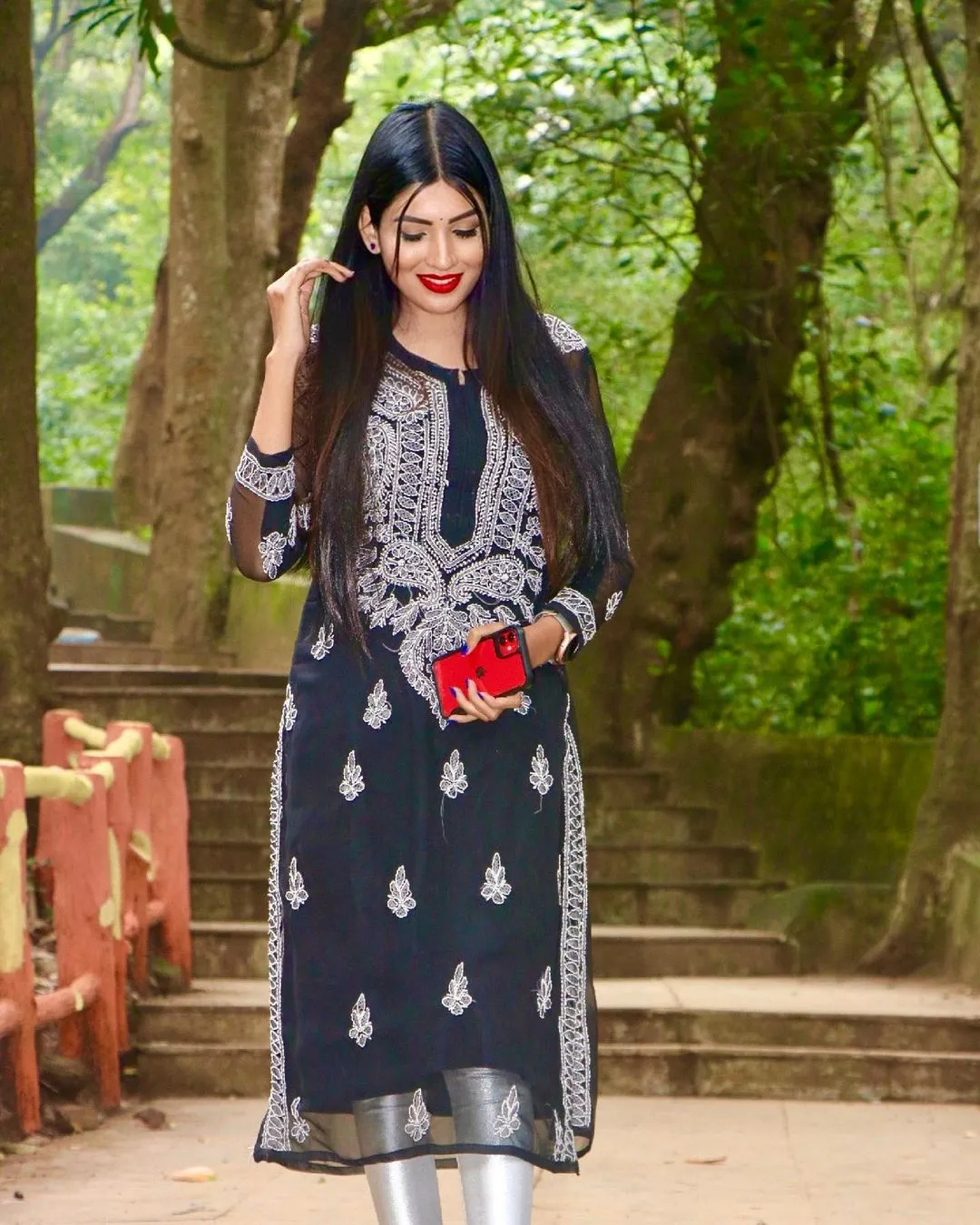 Falak Georgette Straight Kurti