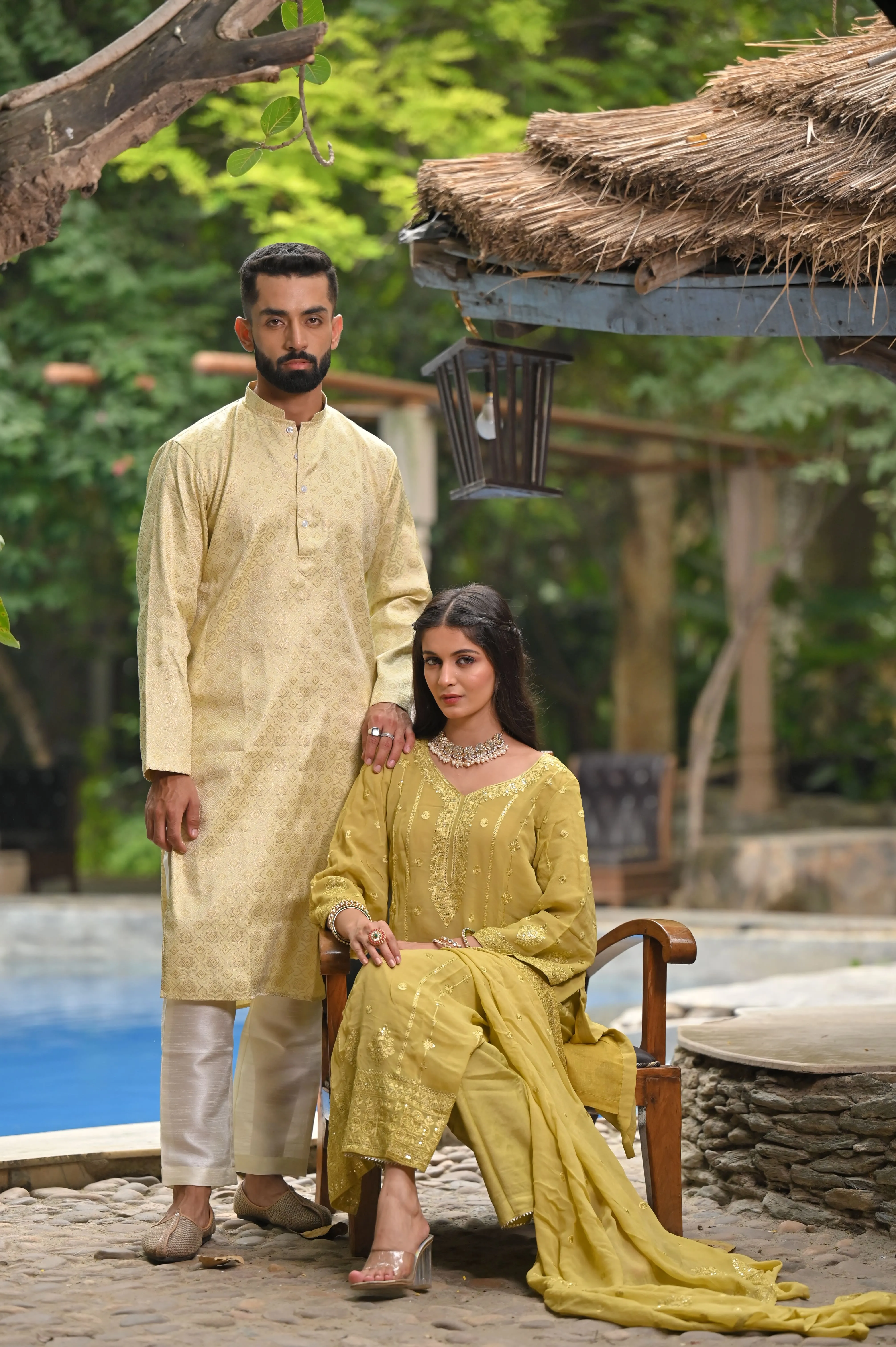 Festive Threads Fancy Couple Outfit