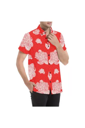 Floral Paisley Men's All Over Print Short Sleeve Shirt