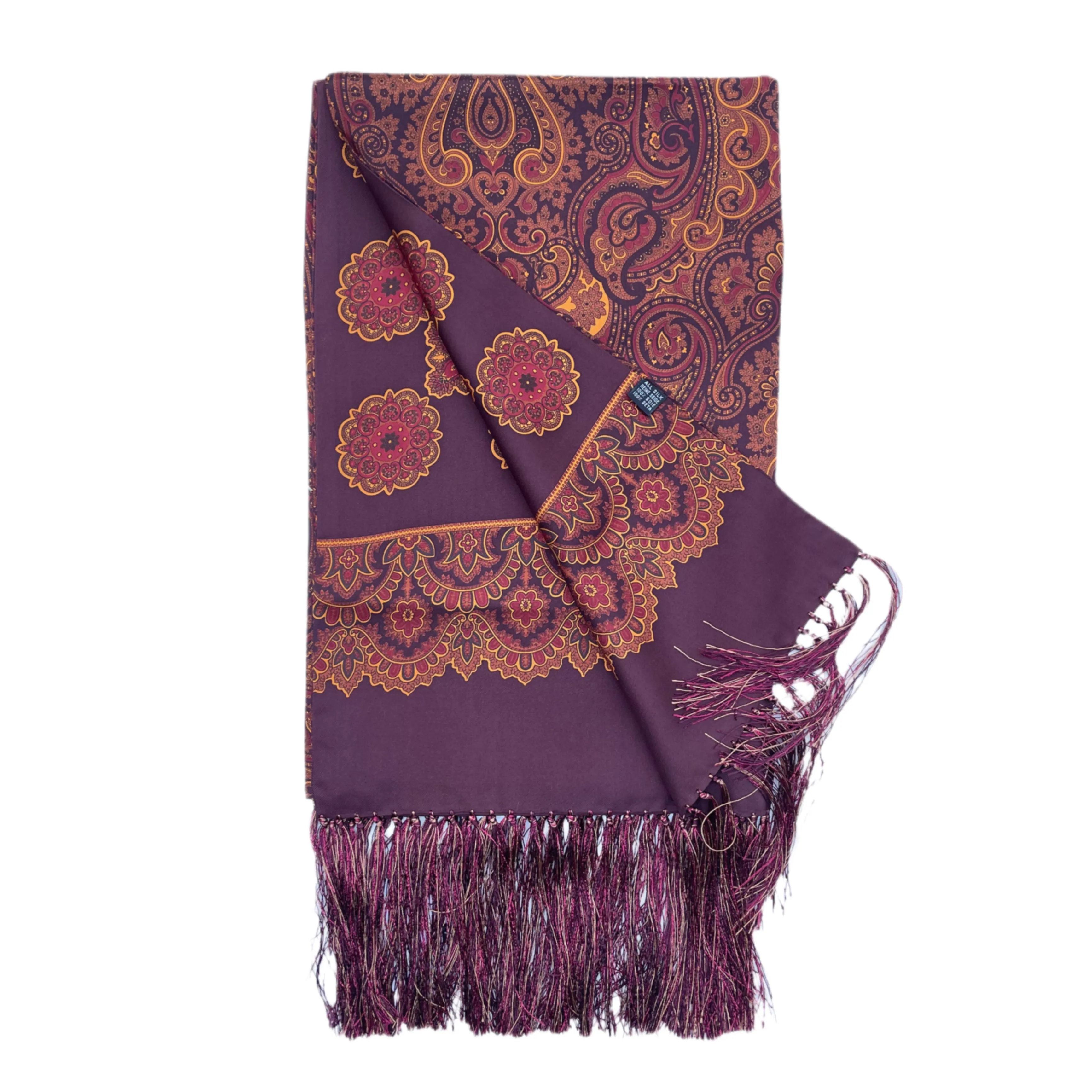 FRESH Paisley Silk Scarf in Bordeaux