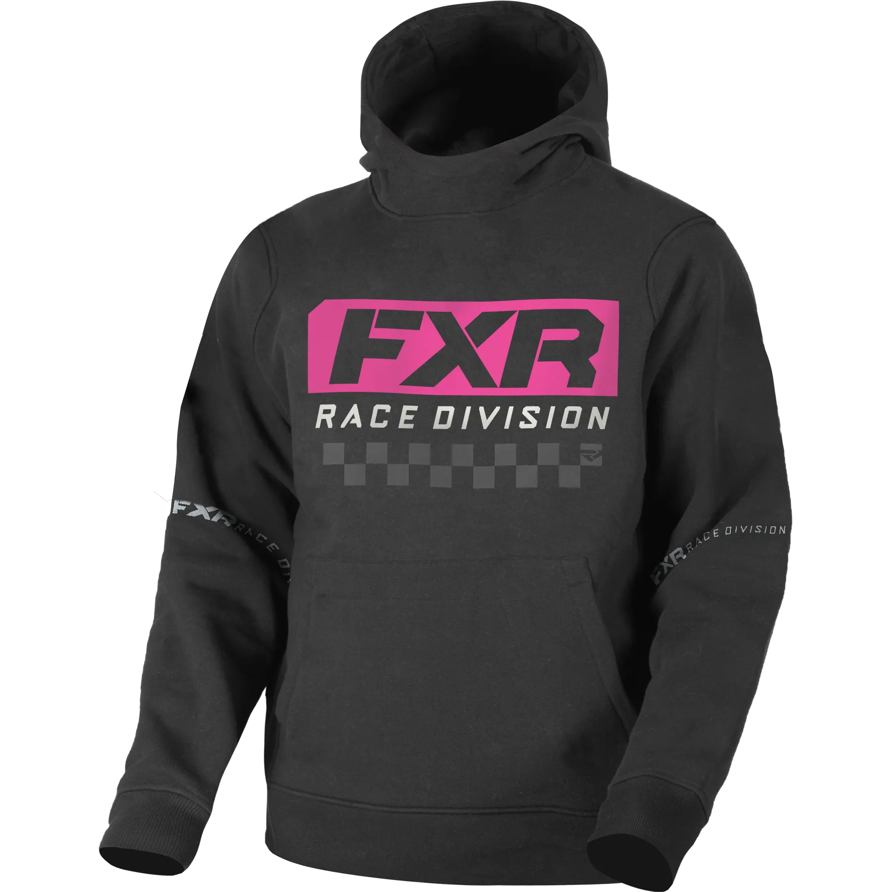 FXR Race Division Youth Pullover Fleece Black/Electric Pink