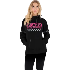 FXR Women's Race Division Tech Pullover Fleece Black/Electric Pink