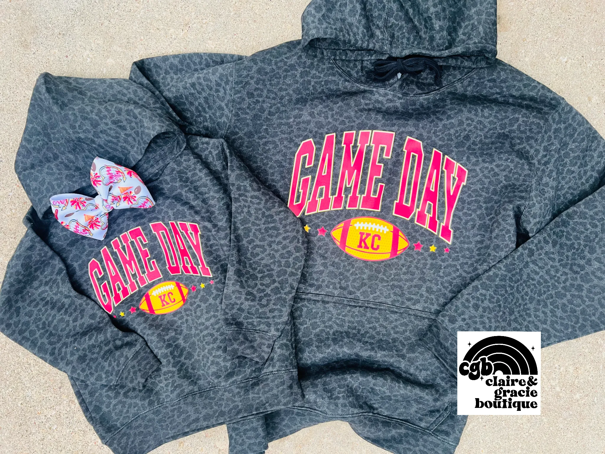 Game Day Leopard Hoodie | Toddler Youth Adult