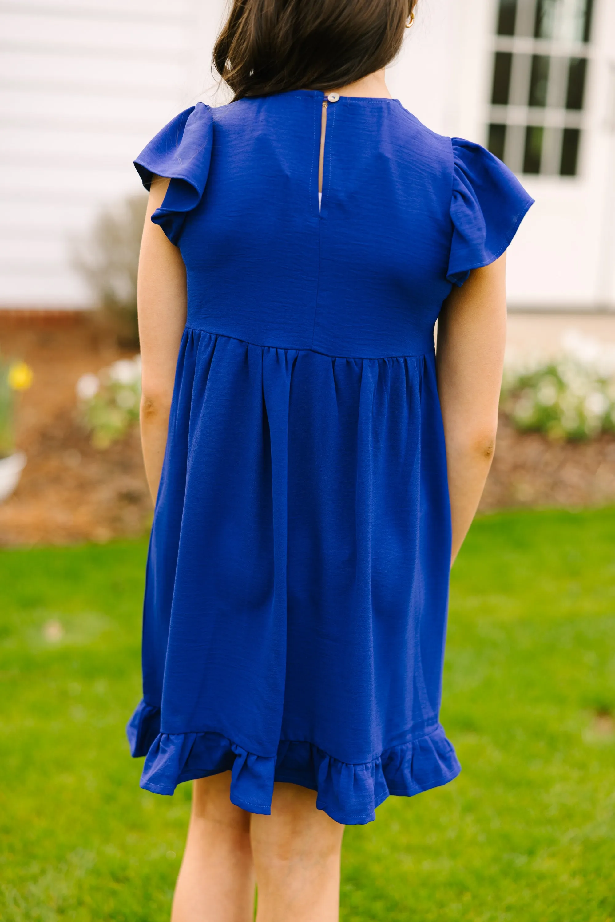 Girls: Just A Game Royal Blue Babydoll Dress