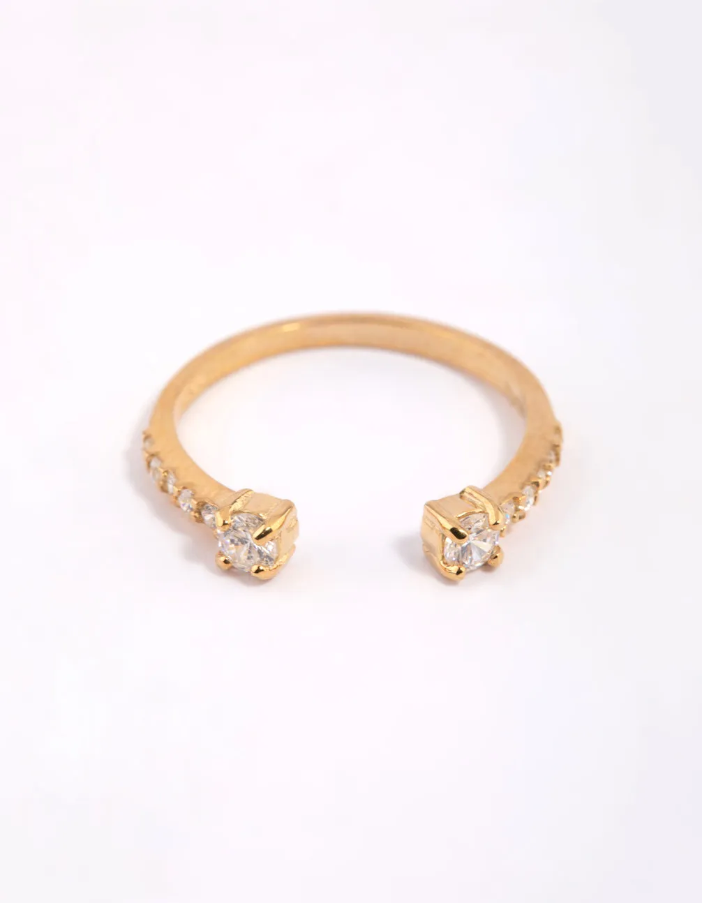 Gold Plated Sterling Silver Cubic Zirconia RIng