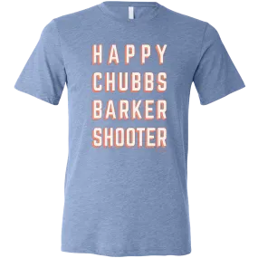 Golf Happy Chubbs Barker Shooter Unisex T-Shirt