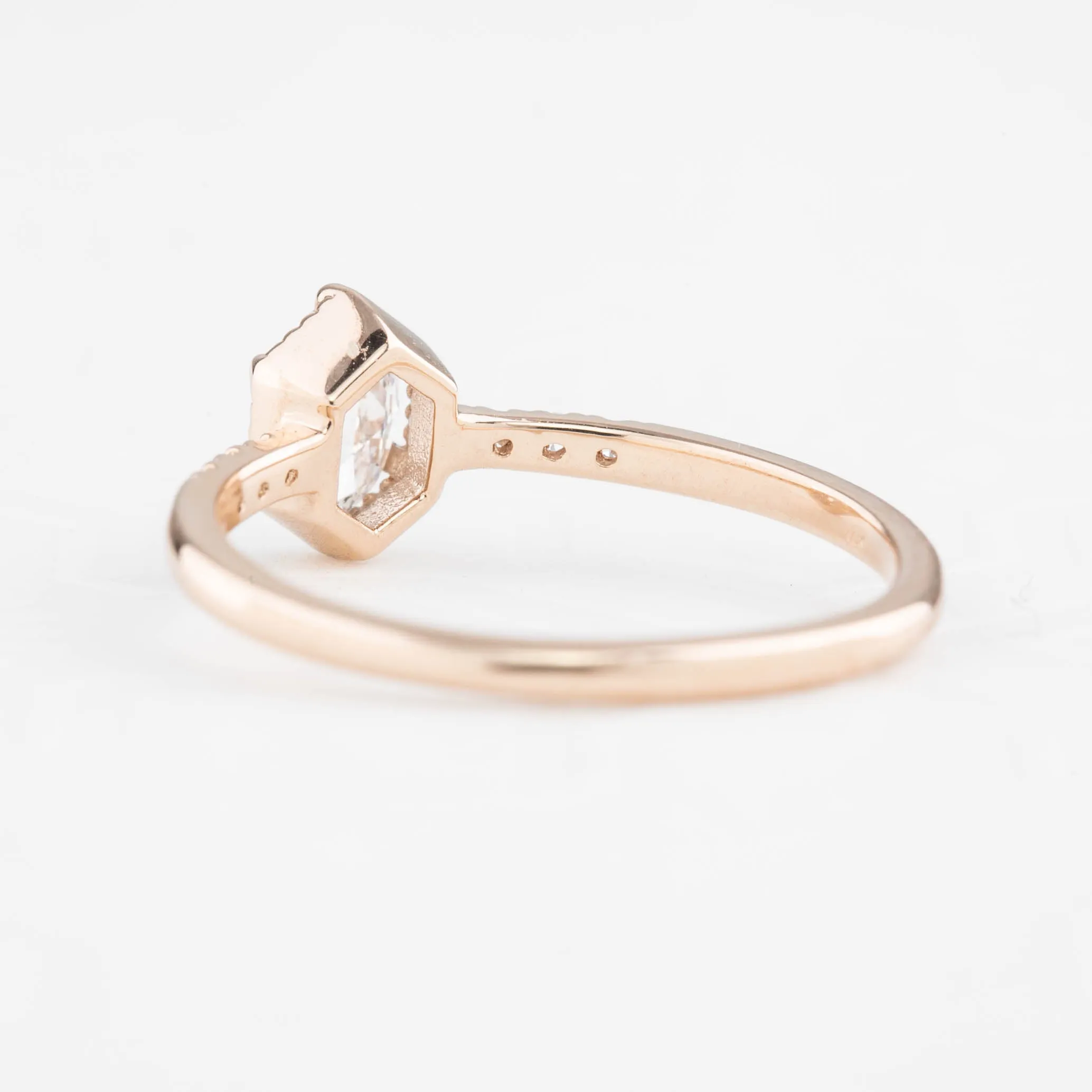 Grace Ring 0.37ct Oval Rose Cut Diamond, 14K Rose Gold (One of a kind)