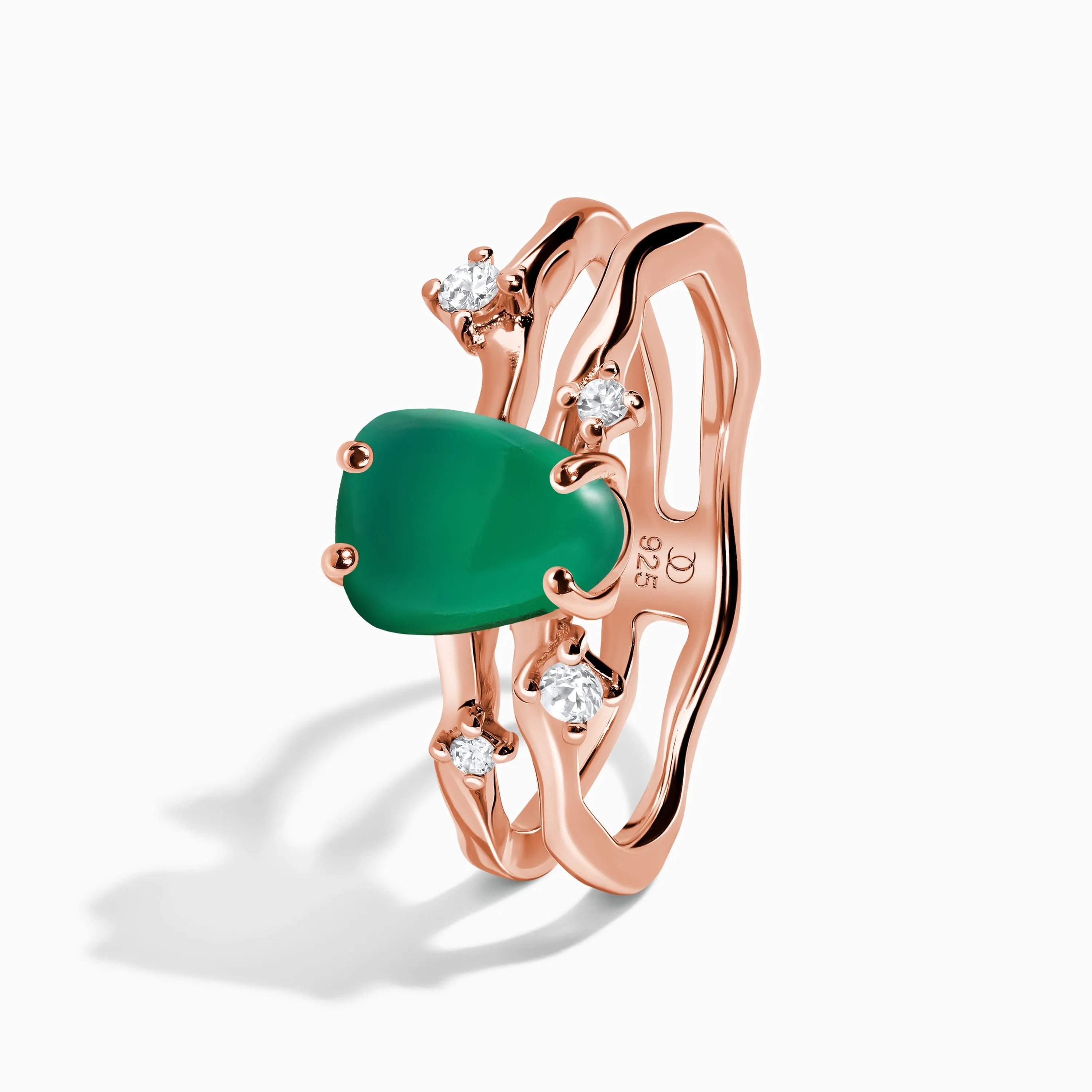 Green Onyx Ring - Flow