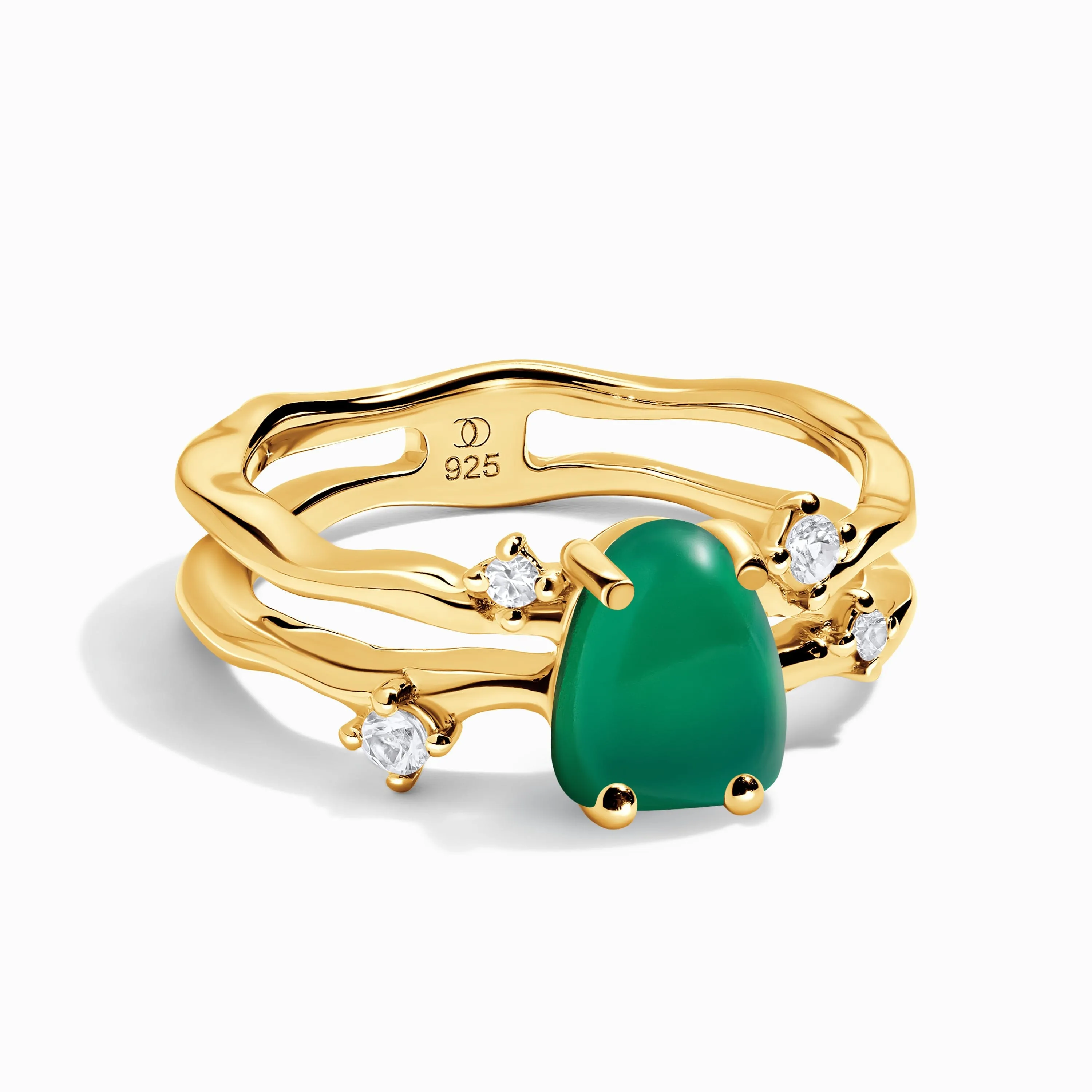 Green Onyx Ring - Flow