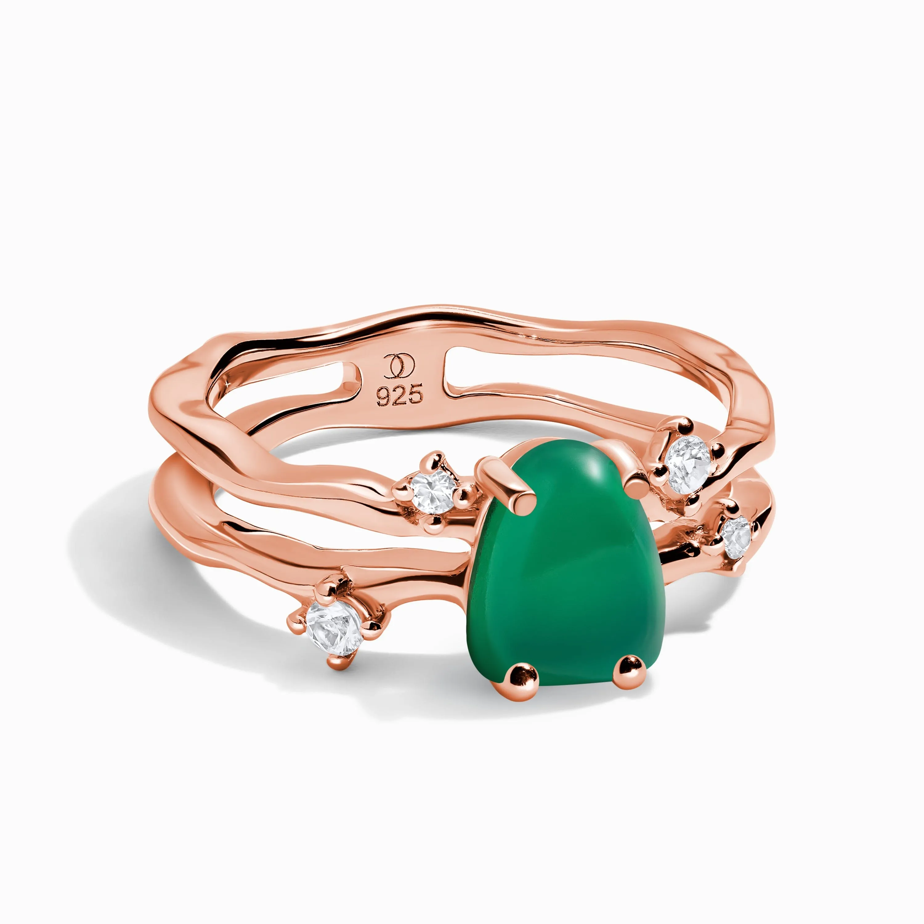 Green Onyx Ring - Flow