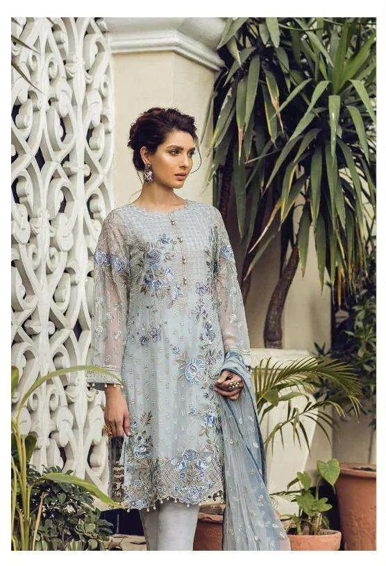 Grey Designer Pakistani Style Party Wear Salawar Kameez 21005