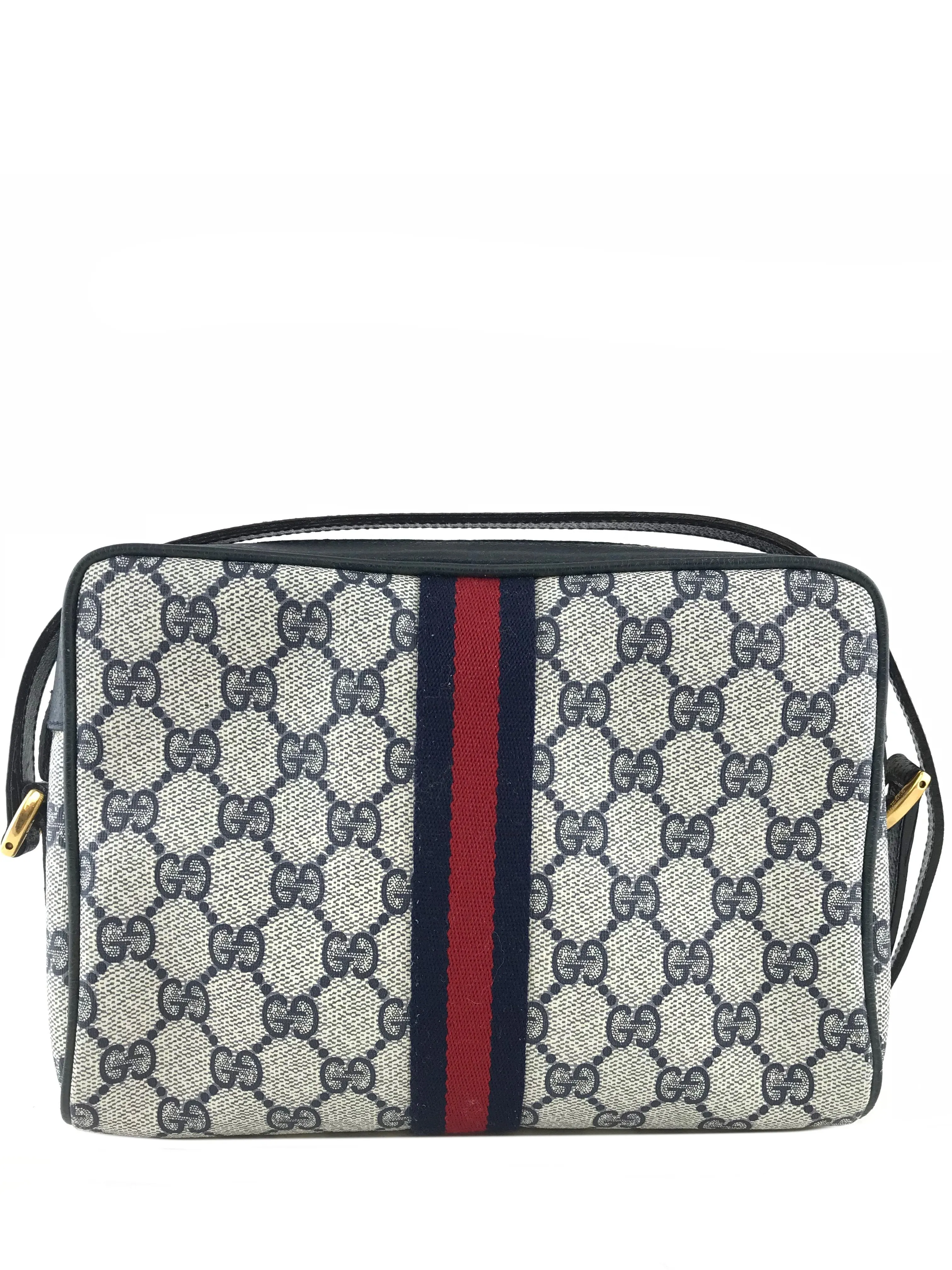 Gucci Monogram Web Camera Crossbody Bag