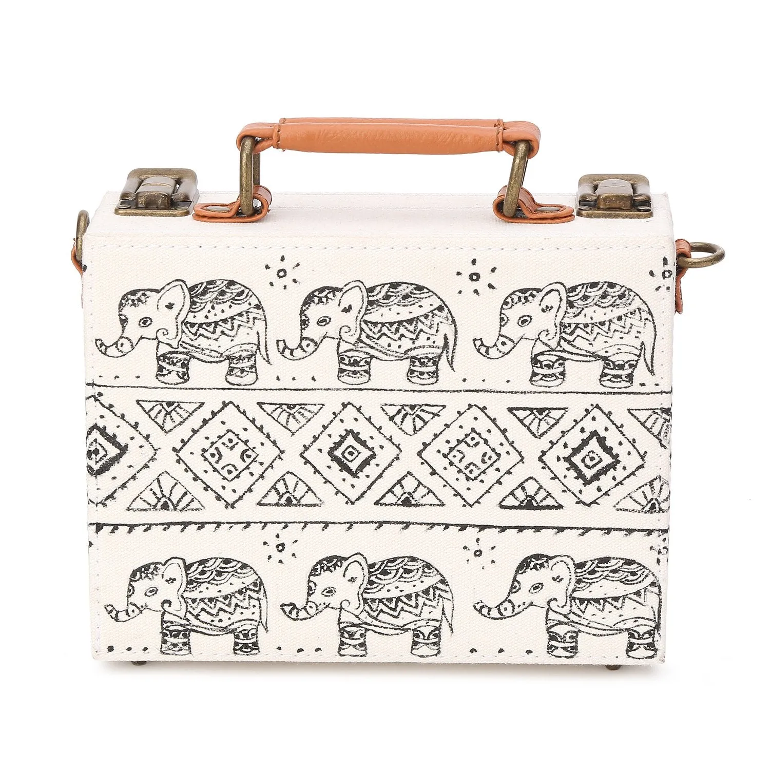 Haathi Mere Saathi Hand-Painted Crossbody Sling Bag for women