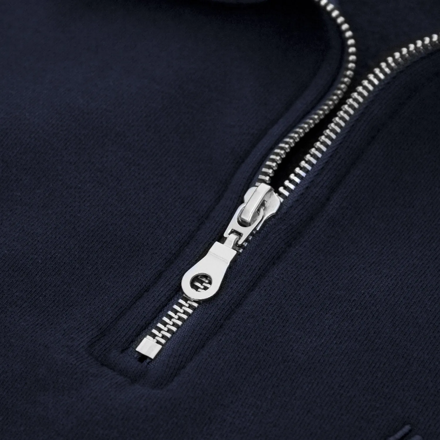 Half Zip Fleece Sweatshirt Navy - Unisex