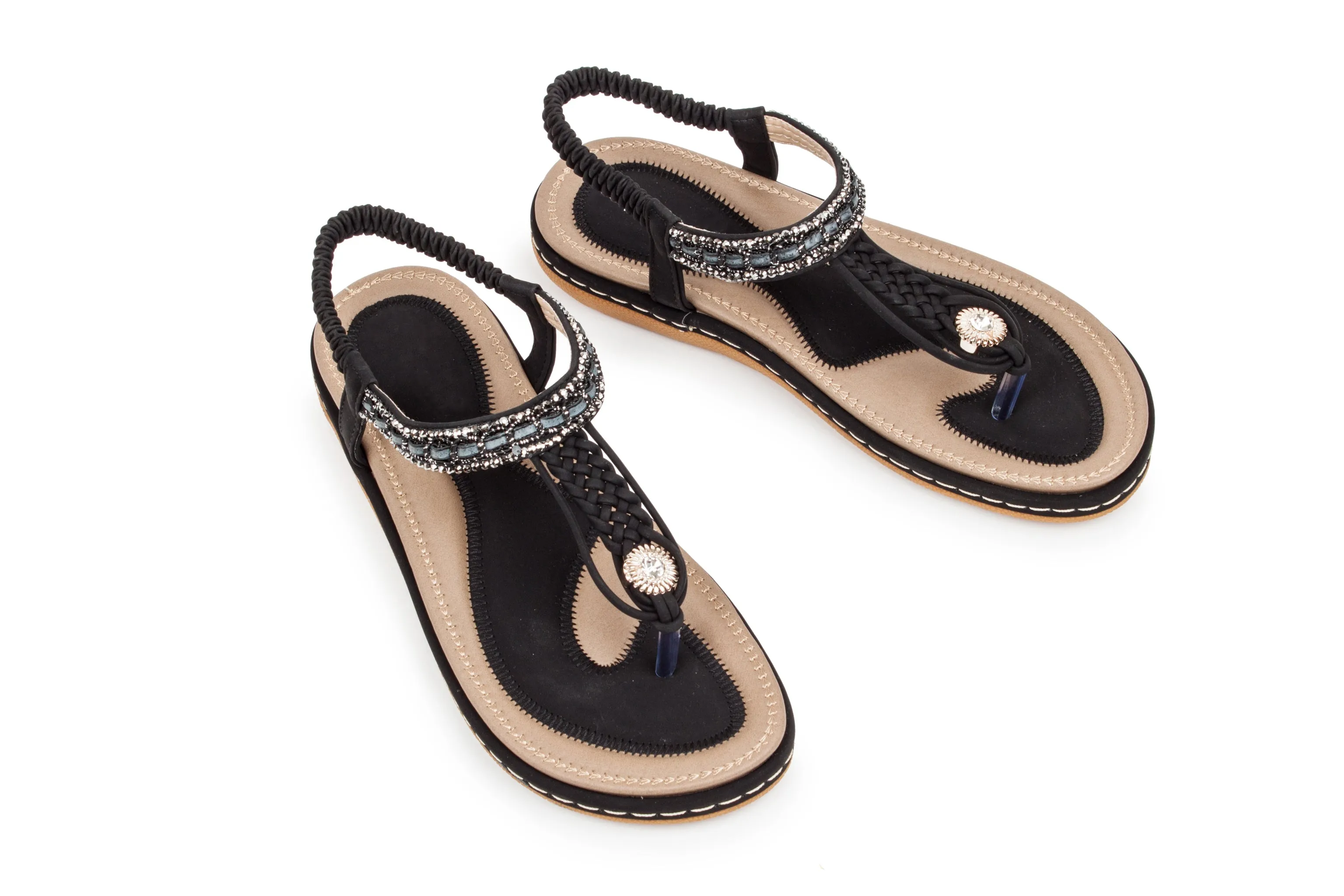 Haute edition Summer Bohemian Beaded Comfort Sandals