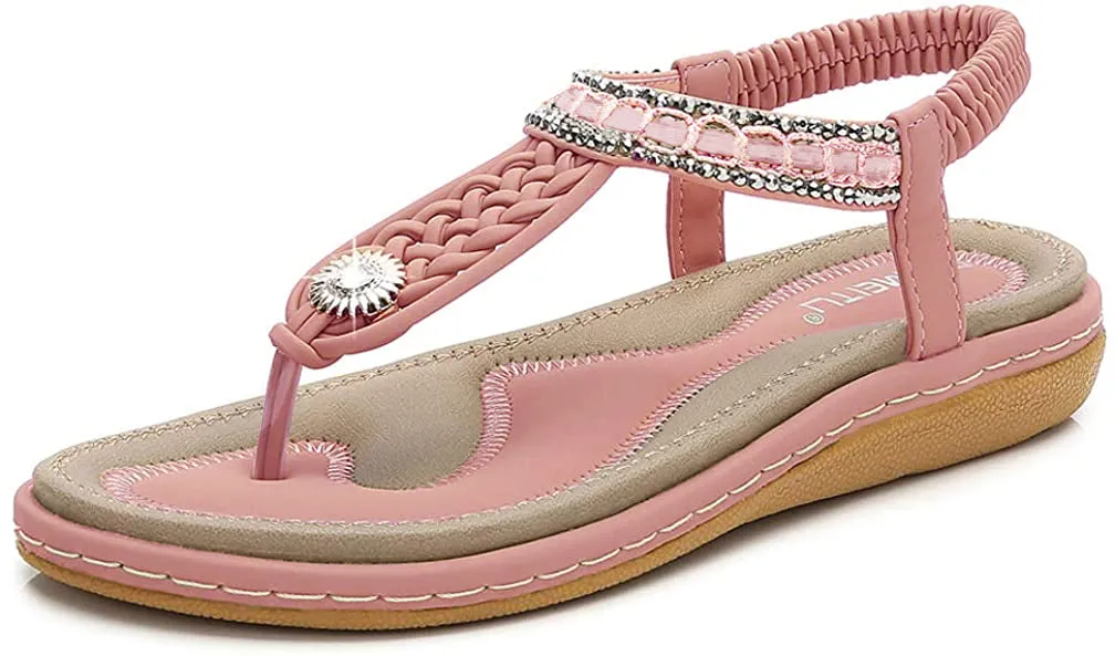 Haute edition Summer Bohemian Beaded Comfort Sandals