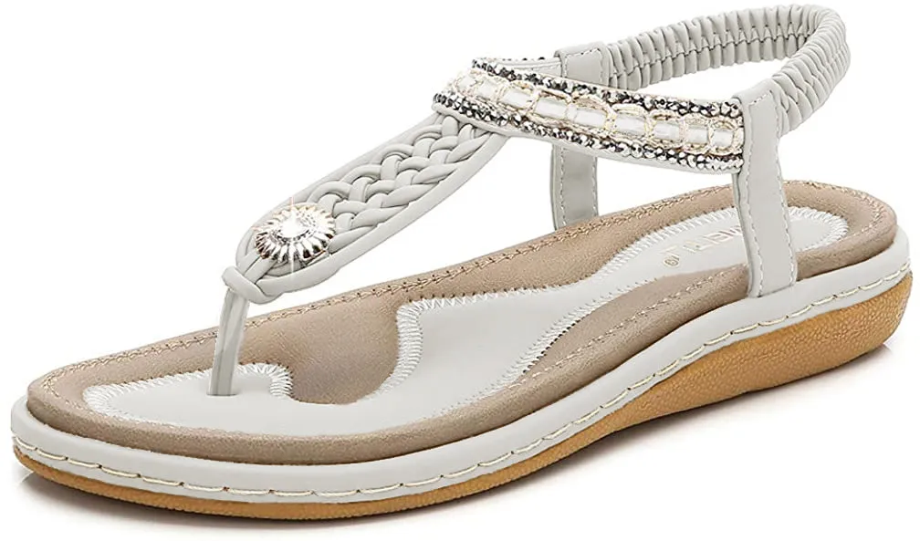 Haute edition Summer Bohemian Beaded Comfort Sandals