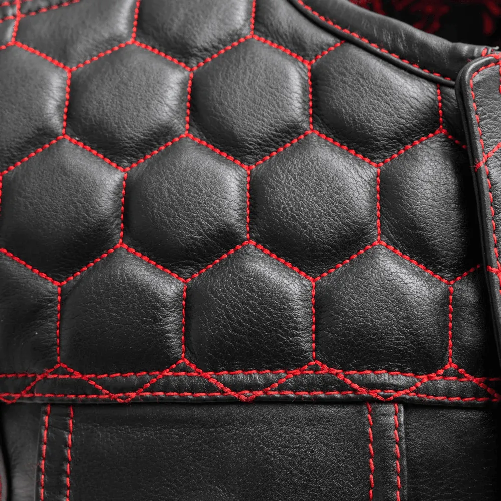 Hornet Men's Club Style Leather Vest - Available in 3 Colors