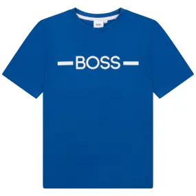 Hugo Boss Boys T-Shirt w/Logo_ Electric Blue J25N29-871