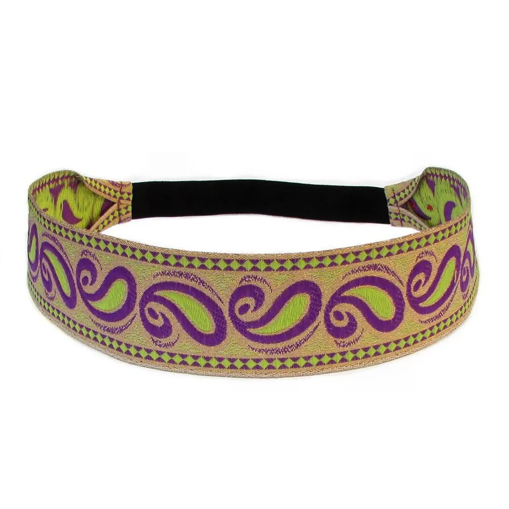 Hypnotic, Purple Paisley Headband