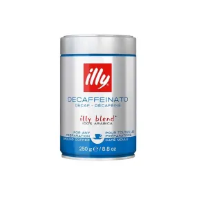 illy Ground Espresso Classico Decaffeinated Coffee - Medium Roast (250g Tin)