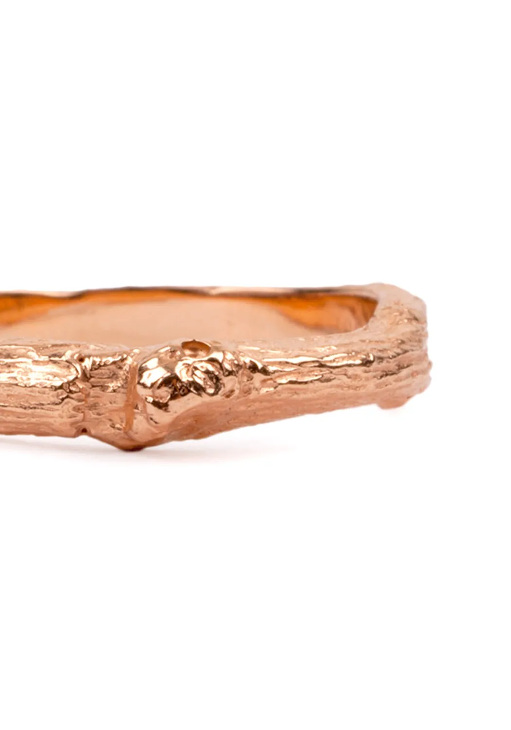 K. Brunini Sage 18K Rose Gold Medium Twig Wedding Band