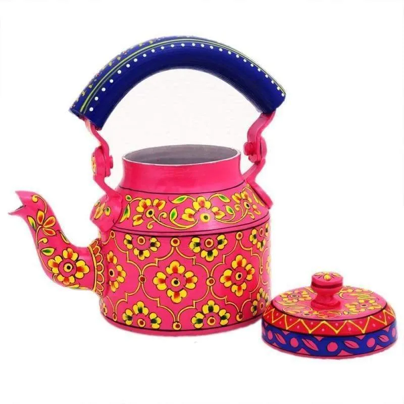 Kaushalam Hand Painted Tea Pot : DELICATE PINK