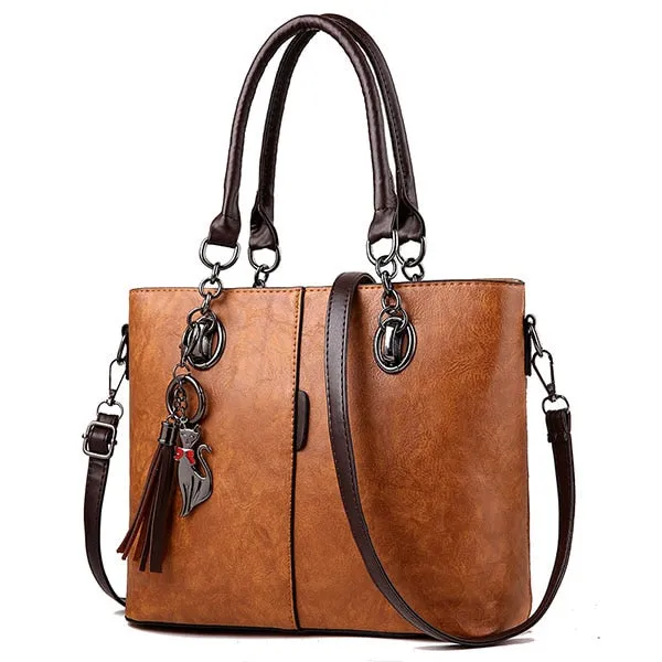 Leather Tassel Crossbody Bag, Shoulder Bag and Handbag