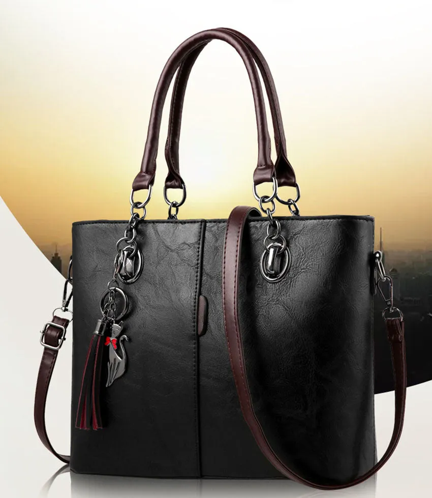 Leather Tassel Crossbody Bag, Shoulder Bag and Handbag