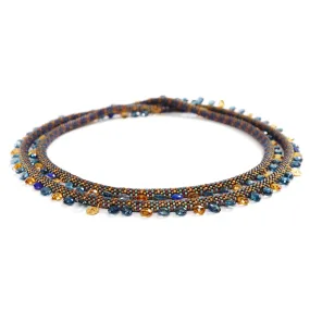 Lyda Pattern Necklace with Topaz, Citrine and Lapis