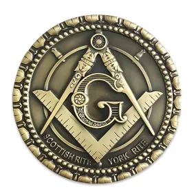 Masonic Heavy Metal G and Compass  Auto Car Emblem 3D Freemason Gift