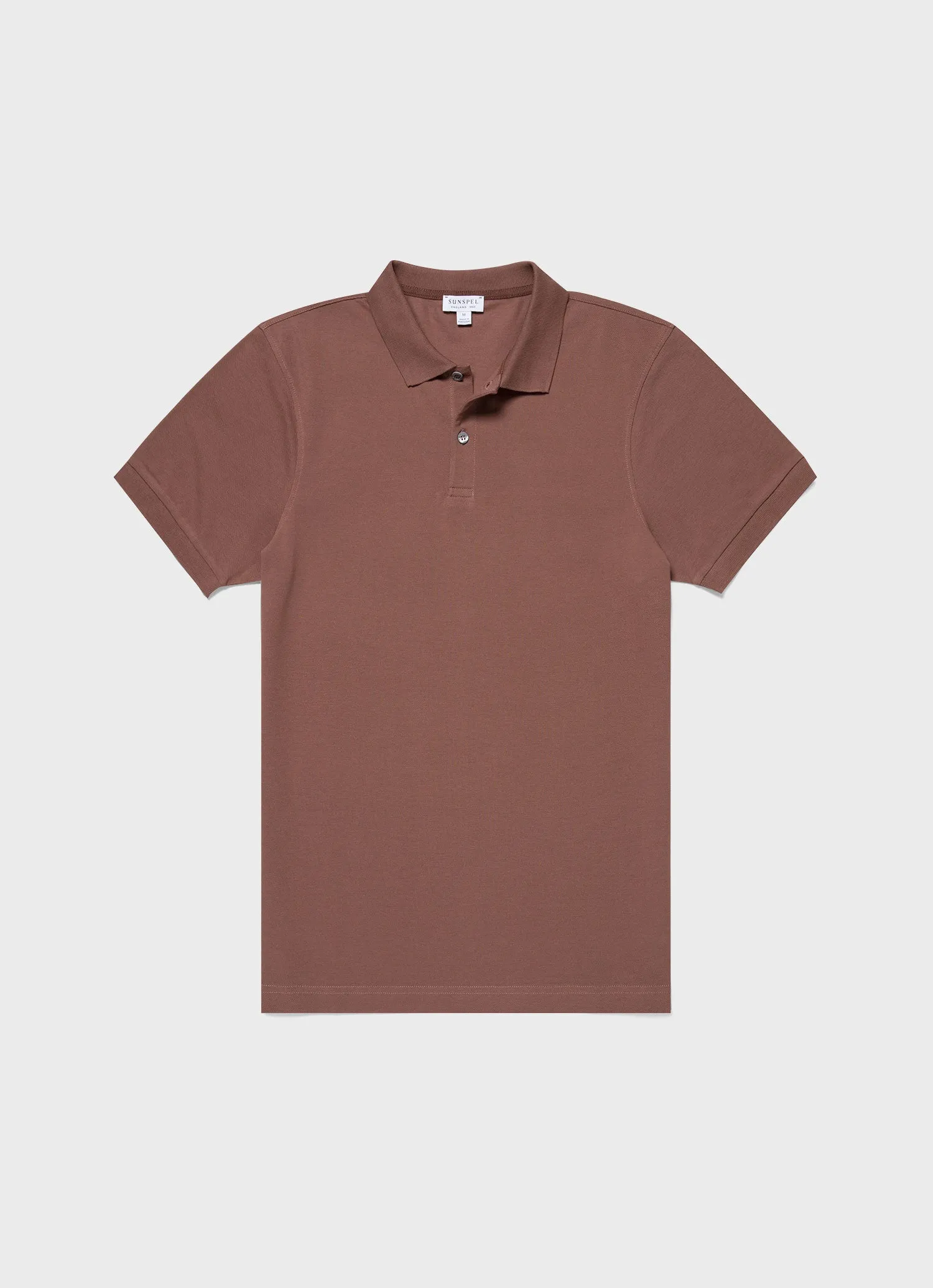 Men's Piqué Polo Shirt in Brown