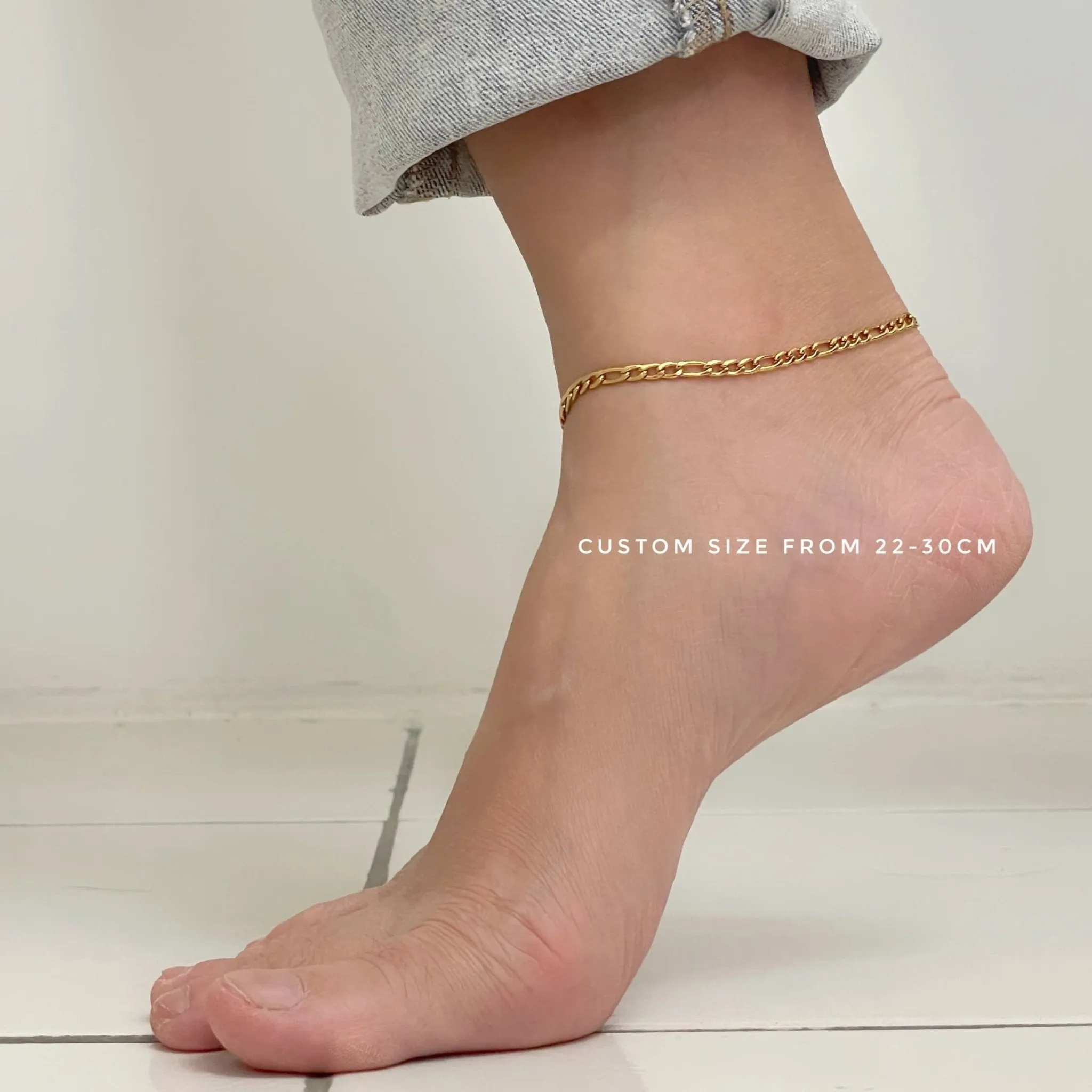 Mini Figaro Chain Anklet