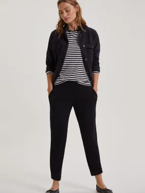 Neath LENZING ECOVERO Jersey Tapered Trousers | Caviar Black