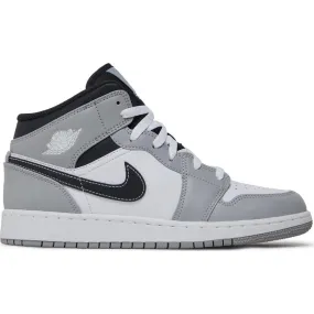 Nike Air Jordan 1 Mid 'Light Smoke Grey' GS