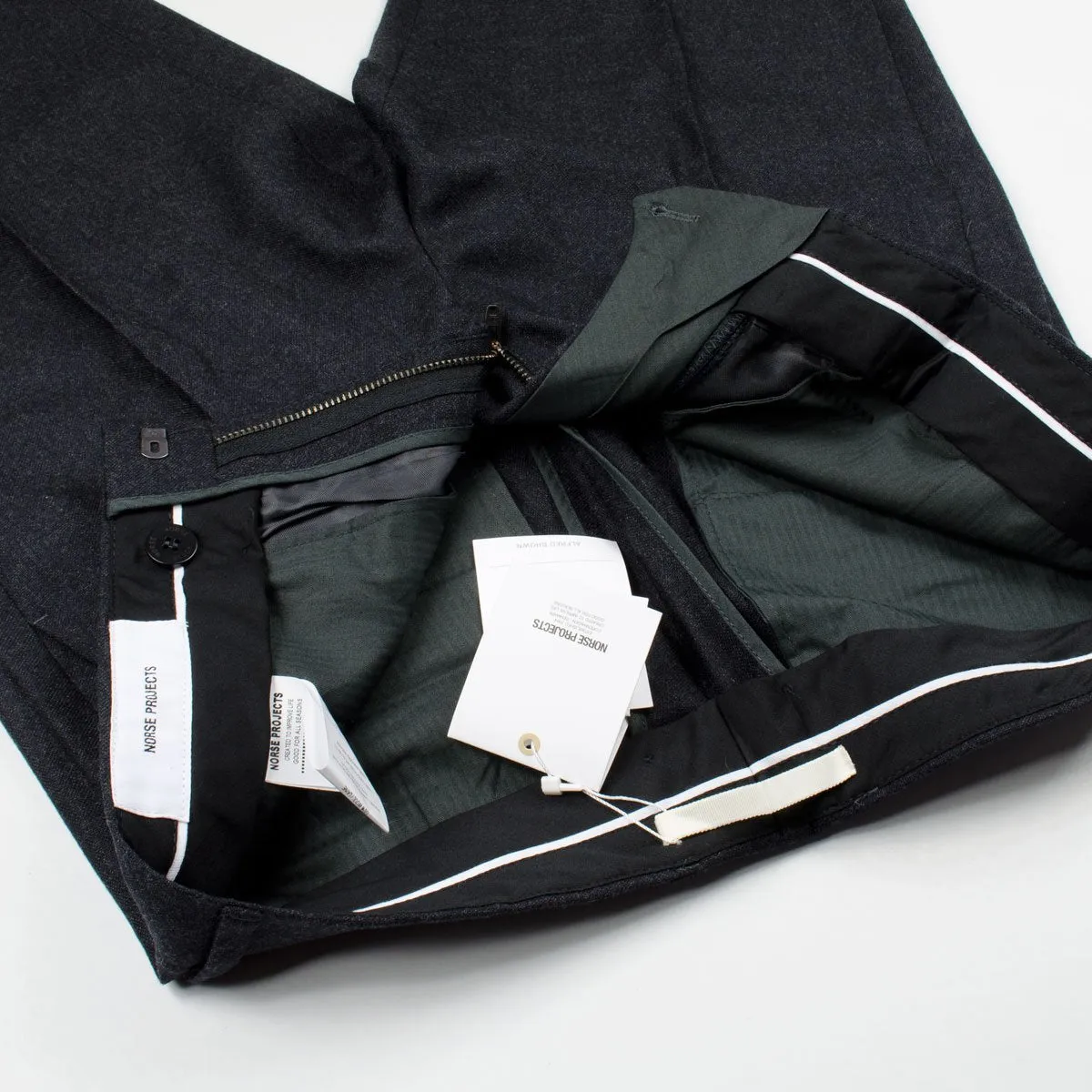 Norse Projects - Thomas Tailored Wool Trousers - Charcoal Melange