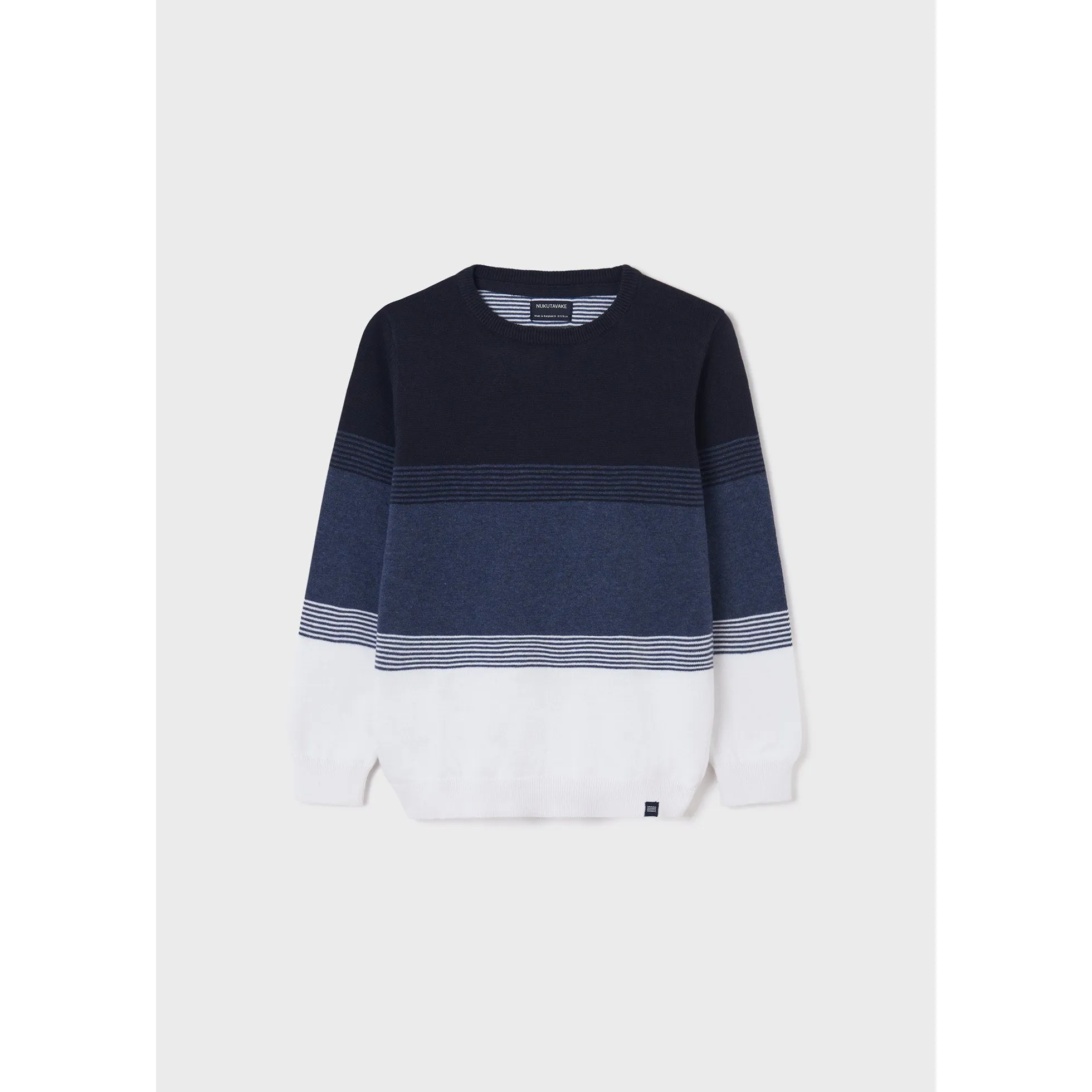 Nukutavake Striped Sweater _Navy 6323-2