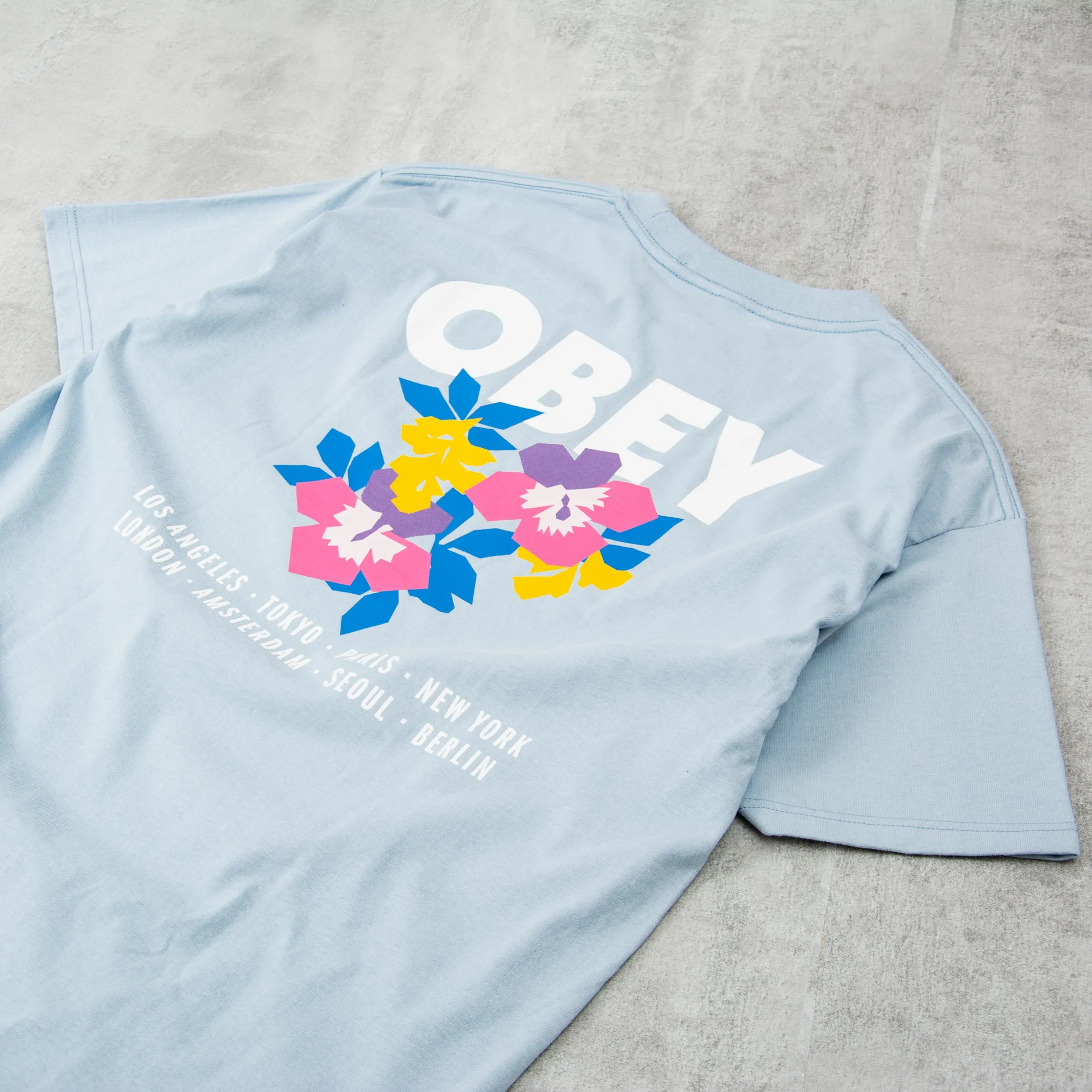 Obey Floral Garden Tee - Good Grey