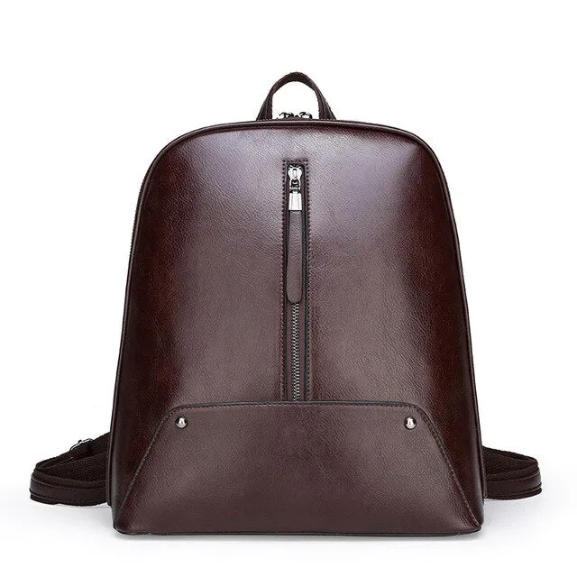 Oil Wax Leather Shoulder Bag, School Backpack, and Travel Bag