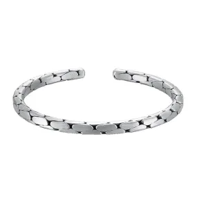 Oval Bricks 999 Genuine Silver Vintage Punk Bracelet