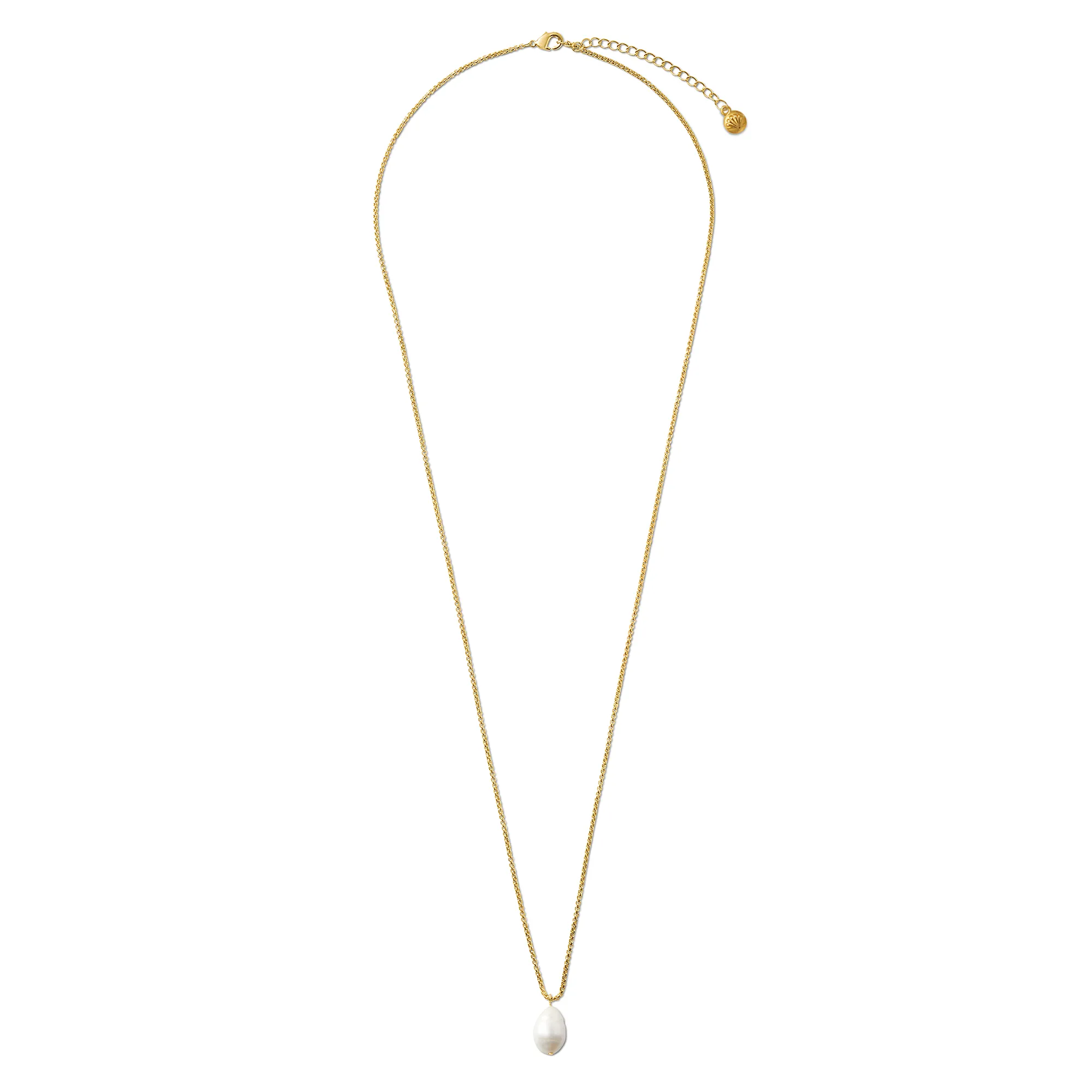 Pearl Drop Mid-Length Necklace