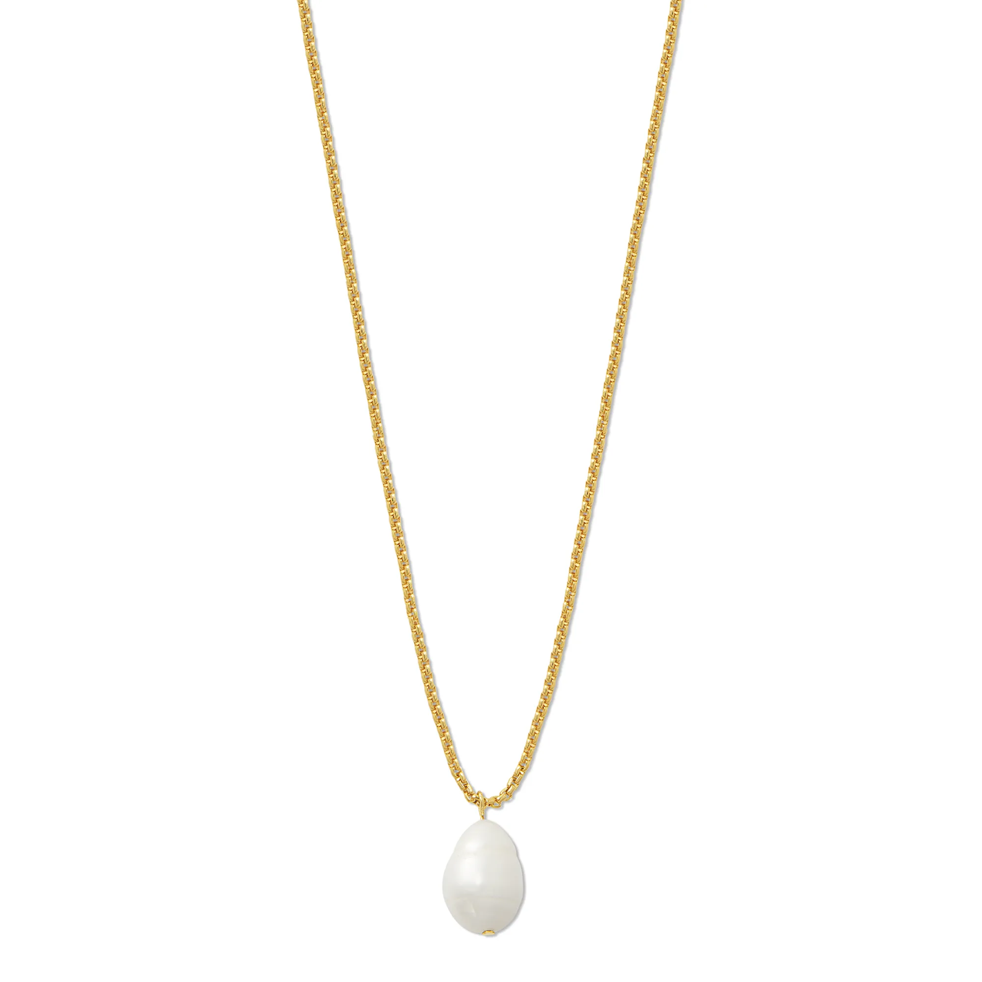 Pearl Drop Mid-Length Necklace