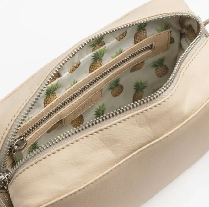 Pine Piatex Leather Vegan Crossbody Bag | Natural